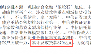 中信消费金融上半年累计放贷870亿