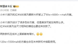 曝小米15系列成本较上代略有增长 3999元起售不再？